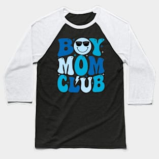 Boy Mom Club Mother'S Day Groovy Mother Baseball T-Shirt